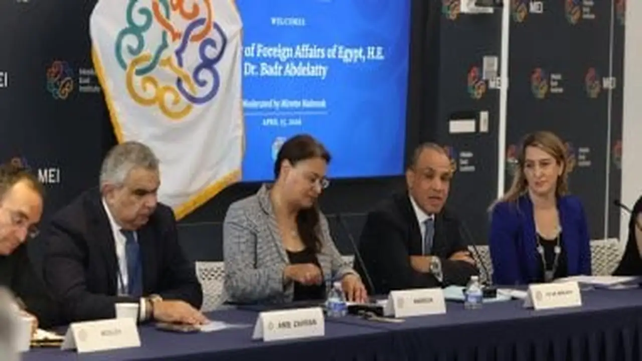 وزير الخارجية يستعرض موقف مصر من الأزمات الإقليمية خلال مائدة مستديرة بواشنطن